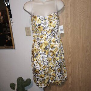 NEW B. Smart Strapless Floral Dress Size 6